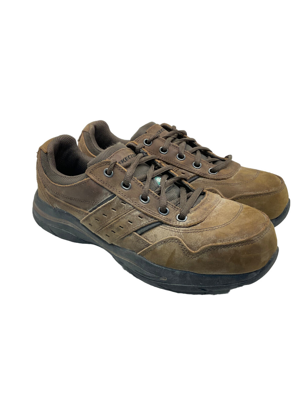 SKECHERS Men's Steel Toe Composite Plate Work Shoes 99999110 Brown Size 9M